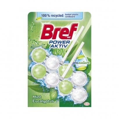 Bref Pronature Mint 2x50g kuličky Bref Pronature Mint 2x50g kuličky - Drogerie Koupelna a WC Vonné závěsky
